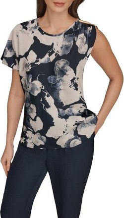DKNY Asymmetrical Shoulder Top in Nightfall Multi at Nordstrom, Size X-Large
