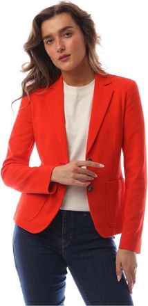 HUGO BOSS Womens Jonalahra Blz Single Breasted Blazer in Bright Orange - Size 6 UK