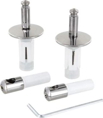 Ideal Standard - Multi Suites, Set di cerniere per sedile copriwater a chiusura rallentata serie 21 in acciaio inox, T2955BJ, Cromato - Ideal