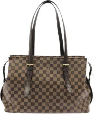 Louis Vuitton Pre-owned Tote Bags, female, Brown, Size: ONE SIZE Pre-owned Canvas Tote Bag
