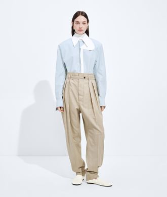 Bottega Veneta Light Wool And Cotton Trousers - Bottega Veneta
