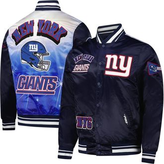Pro Standard Mens Pro Standard Navy New York Giants Sublimated Satin Full-Snap Jacket at Nordstrom, Size Medium