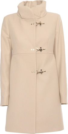 Fay Romantic Lined Ruched Collar Metallic Toggle Short Coat