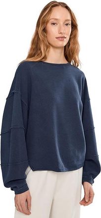 Free People Total Eclipse T-Shirts Womens Clothing Deeper Iris : LG (Womens 12-14), Cotton