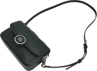 Gucci Pre-owned Leather gucci-bags - Dames - Vintage Schoudertas - Zwart - ONE Size - Leer - Vintage