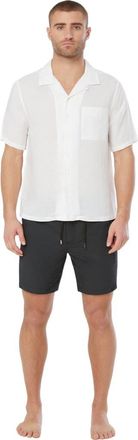 Onia Air Linen Convertible Vacation Shirt in White at Nordstrom, Size Xx-Large