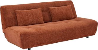 Sweeek Sof&aacute; cama de tela chenilla, 3 plazas, terracota