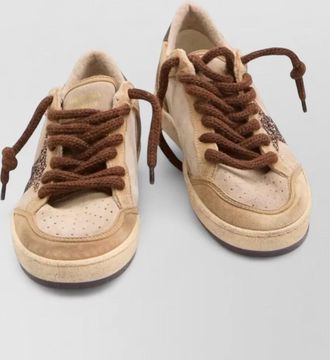 Golden Goose ballstar sneakers suede toe glitter star leather heel