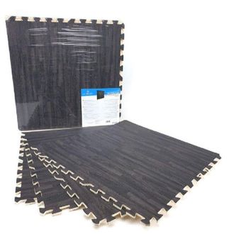 Trade Shop Set 4 Pzs Alfombra Eva Efecto Parquet Puzzle 60x60 Cm Esterilla 194693