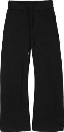Attachment drawstring-waistband wide-leg trousers - men - Polyester/Cotton - 5 - Black