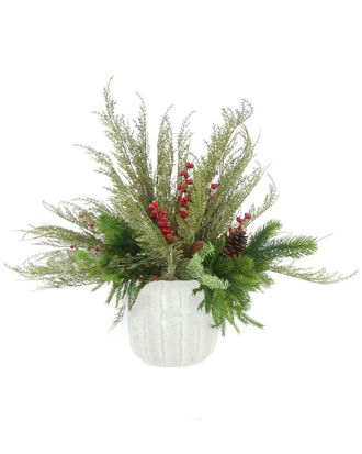 Creative Displays Inc. Handmade Holiday Centerpiece With Cedar & Berries