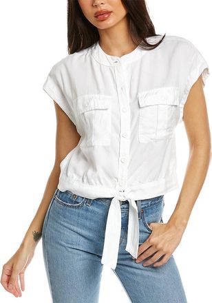 Bella Dahl Utility Tie Front Cap Sleeve Top