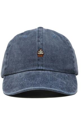 Dalix Cupcake Dad Cap in Washed Navy Blue at Nordstrom