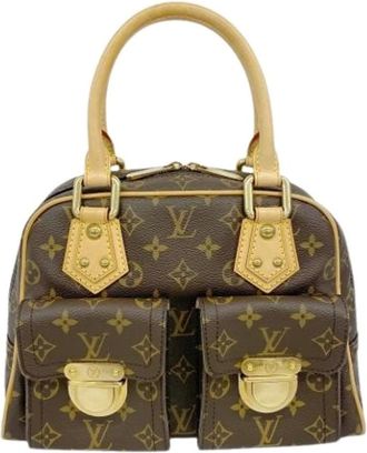 Louis Vuitton Pre-owned Handbags, female, Brown, Size: ONE SIZE Pre-owned Manhattan PM Handbag