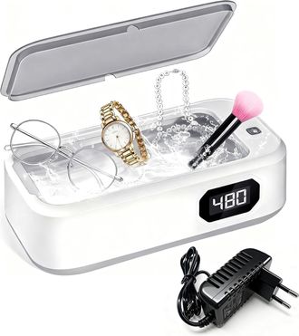 OEM Limpiador Ultras&oacute;nico De 640 Ml Con 5 Ajustes De Tiempo (90/180/280/380/480 S). Limpiador Ultras&oacute;nico Apto Para Gafas, Joyas, Relojes, Dentaduras Post
