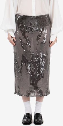 Patrizia Pepe Gonna midi con paillettes gray