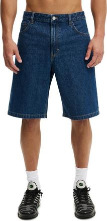 Cotton On Mens Baggy Denim Short in Crash Blue at Nordstrom, Size 20