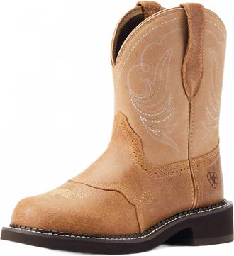 Ariat Womens Fatbaby Heritage Dapper Western Boot In Wicker Walnut