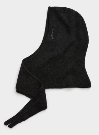 Ganni Womens Merino wool and alpaca hood scarf