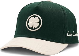 Black Clover Inner Luck 4 Adjustable Hat Baseball Caps Forest Green/Cream Hat/Cream Clover, Cotton