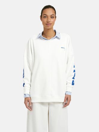 Smith & Soul Sweatshirt SMITH & SOUL, Damen, Gr. XXL, sanftes wei&szlig;, Sweatware, Obermaterial: 70% Baumwolle, 20% Modal, 10% Polyester, bedruckt, oversize h&uuml;ftbedeck