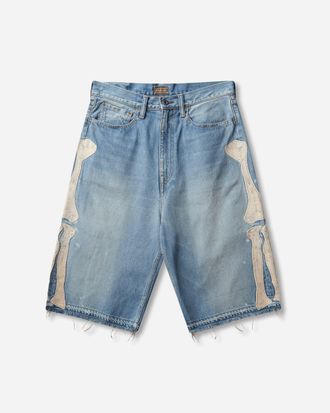 KAPITAL Men s 14oz Denim 5P Shorts (Bone) Washed Indigo