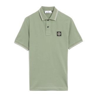 Stone Island Polo Shirts, male, Green, Size: S Polo
