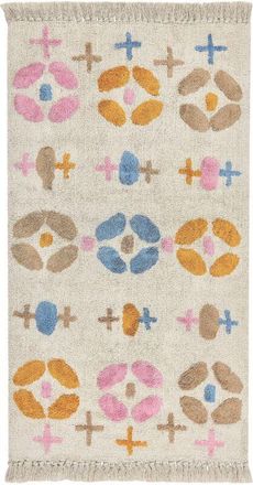 Beliani Beliani - Area Rug Cotton 80 x 150 cm Geometric Pattern Tassels Multicolour Daran