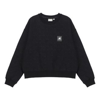 New Balance (WMNS) New Balance Logo Sweatshirt Asia Sizing Black 5CC37142-BK