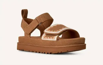 UGG Womens Goldenstar Artistitch Sandal In Chestnut