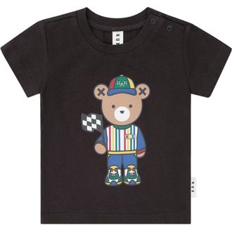 Huxbaby Motosport Hux Black Tee in Soft Black at Nordstrom, Size 6-12M Au