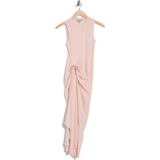 AllSaints Rivi Draped Midi Dress in Mauve Chalk Pink at Nordstrom Rack, Size 10 Us / 14 Uk
