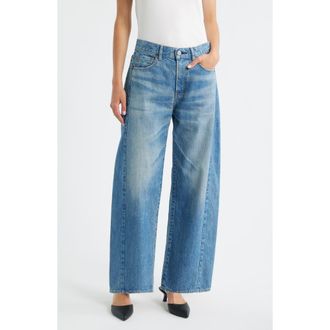 Moussy Vintage Bayard Wide Leg Jeans in Blue at Nordstrom, Size 26