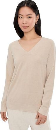 Barefoot Dreams Cozychic Ultra Lite(r) Neck Hi Pullover Womens Sweater Stone : LG (US 12-14), Nylon/Viscose