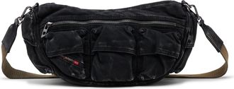 Diesel Multi-Pkts-Multipocket bag in washed denim - Shoulder Bags - Unisex - Black
