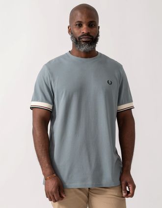 Fred Perry Mens Fred Perry Mens Twin Tipped Cuff T-Shirt - Stockport Blue Z20 - Size: 40