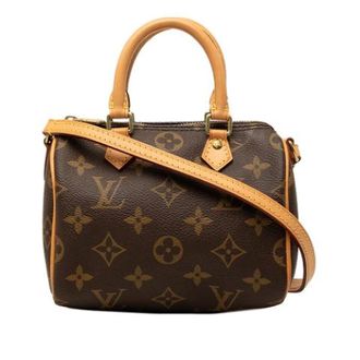 Louis Vuitton Pre-owned Nano Speedy - Dames - Pre-owned - Bruin - Maat: ONE Size Leer