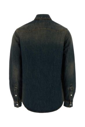 Fendi Cotton Abaca Denim Shirt - Blue