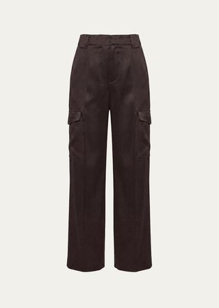 Vince Satin Utility High-Waist Trousers