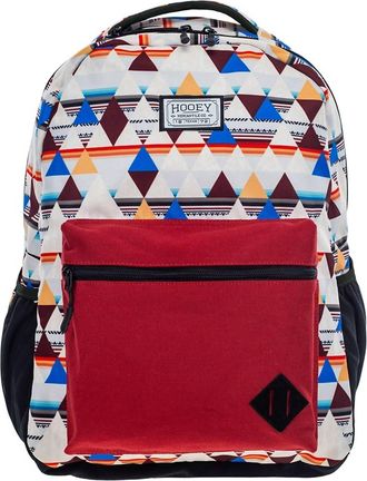 Hooey Unisex Recess Backpack In Cream/ Burgundy Aztec