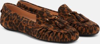 Gianvito Rossi Leopard-print suede loafers