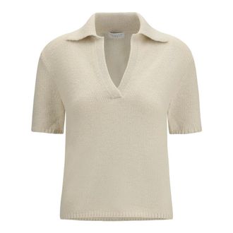 Gabriela Hearst Sohan Cashmere Polo - - Knitwear - Donna - Bianco - S