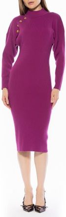 Alexia Admor INDIGO MIDI KNIT DRESS in Magenta at Nordstrom, Size X-Small