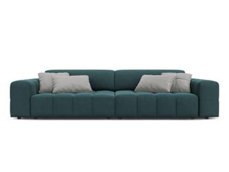 CXL by Christian Lacroix Sof&aacute; 4 plazas de terciopelo petr&oacute;leo