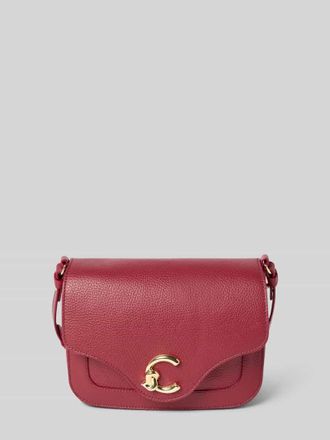 Coccinelle Shoulder Bag mit Logo-Applikation in Bordeaux, Größe 1