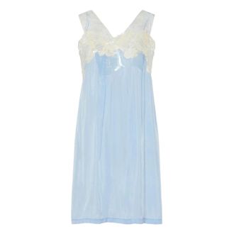 Maison Margiela Short Dresses, female, Blue, Size: XS Taped Slip Dress