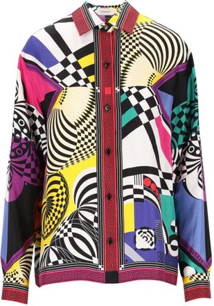 Versace Zijdekeper Blouse - Dames - Blouses & Shirts - Veelkleurig - Maat: XS Zijde
