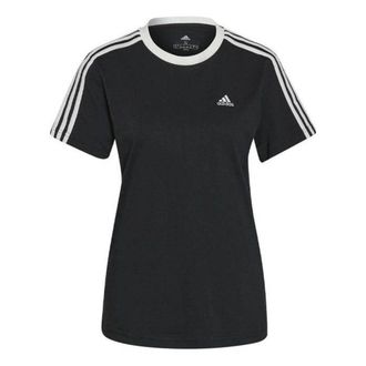 adidas (WMNS) adidas Essentials 3-Stripes T-Shirt Asia Sizing Black GS1379