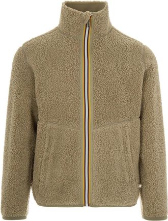 K-Way Hoodies & sweatvesten, Heren, Groen, M, Polyester, Sherpa Polar Double Green Oak Jas