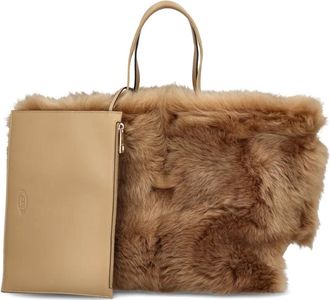 Tod's Kleine lammy shopper - Bruin